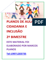 Planos de Aula Cidadania e Inclusão 2º Bimestre Amostra