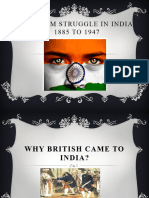 FREEDOM STRUGGLE IN INDIA 1885 TO 1947