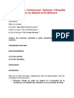 Rapport de la Commission Spéciale d’Enquête sur l’Arrestation du Député Arnel Bélizaire