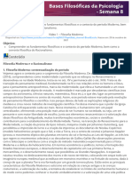 Semana 8 Filosofia Moderna e o Racionalismo