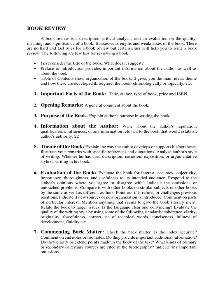 Book review download free pdf books