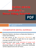 Direct Filling Materials AND DENTAL RESTORATIVE MATERIALS