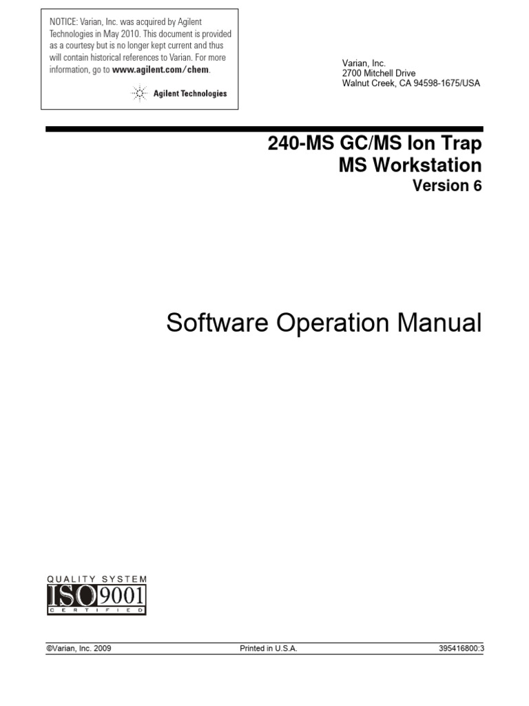 240-MS GC/MS Workstation Manual | PDF | Icon (Computing) | Software