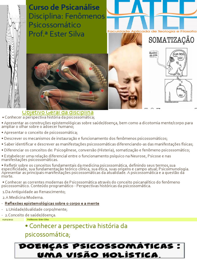 História e Conceitos da Psicossomática | PDF | Medicina Psicossomática ...