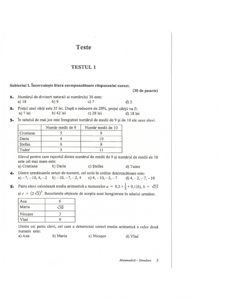 Culegere1 Mate cls7 | PDF