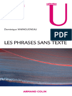 Maingueneau, Dominique - Les Phrases Sans Texte - Armand Colin (2012)