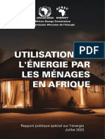 UTILISATION DE L'ENERGIE POUR LES MENAGES EN AFRIQUE