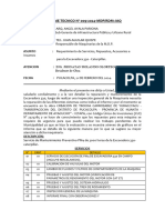 Informe Tecnico #009