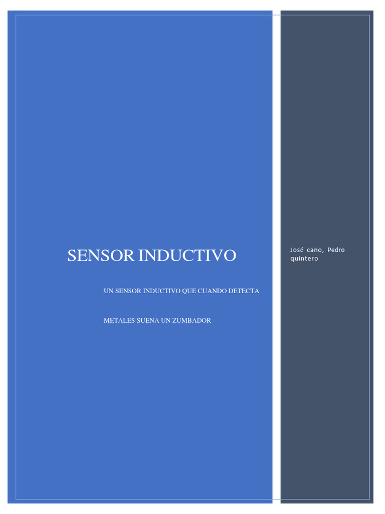 Esquema de Sensor Inductivo y Zumbador | PDF | Relé | Sensor