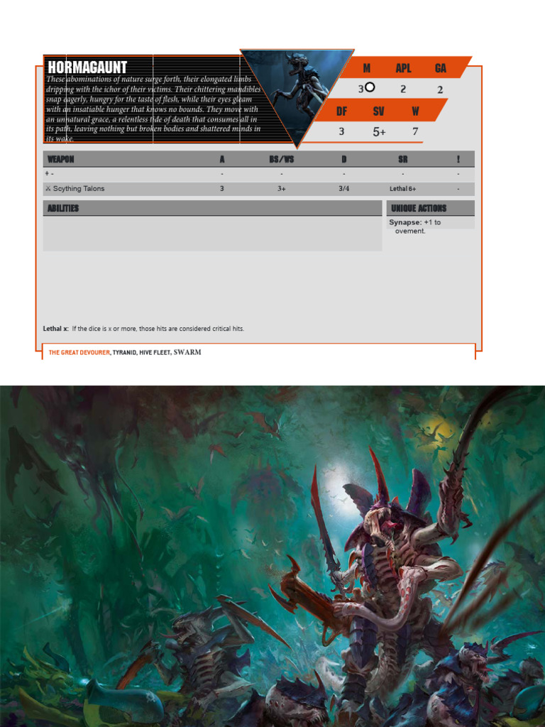 Tyranids Datacards Kill Team | PDF