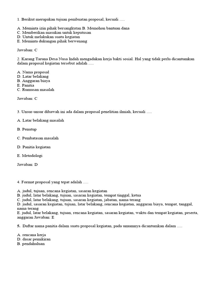 Soal | PDF | Karier & Perkembangan | Seni & Disiplin Bahasa