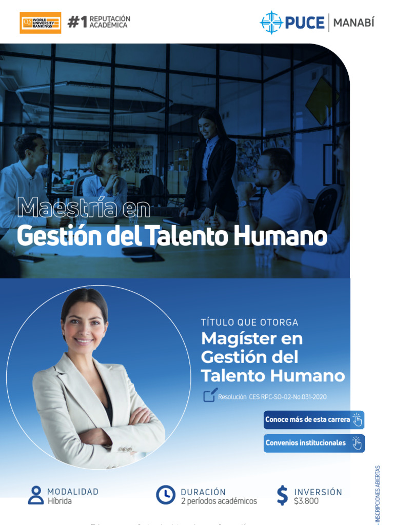 Magíster en Gestión del Talento Humano | PDF | Business