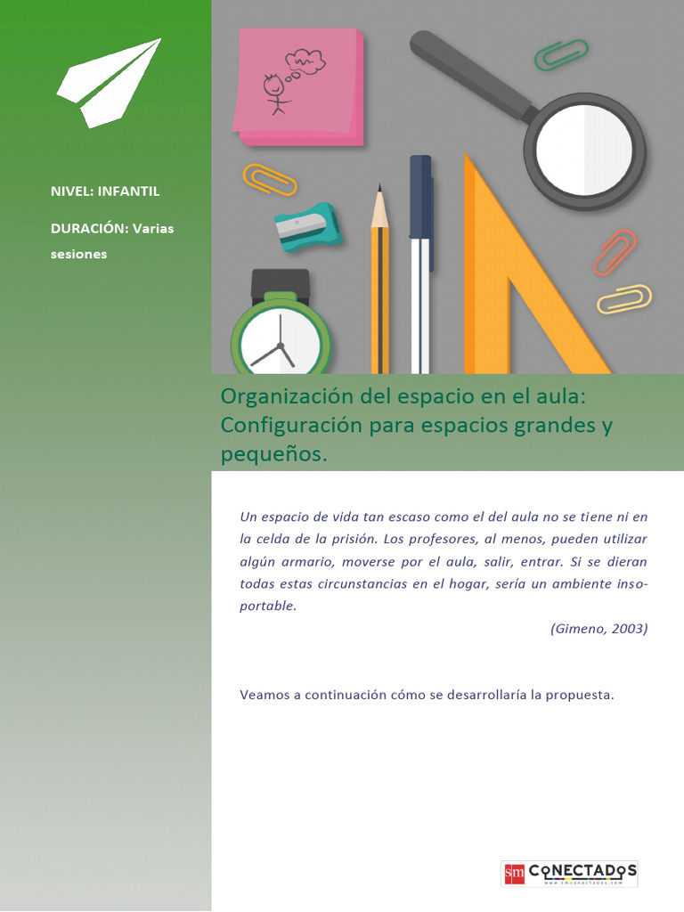 Organización del Aula en Educación Infantil | PDF | Salón de clases ...