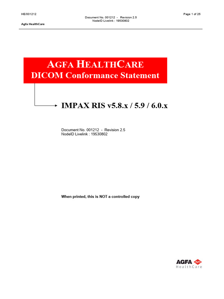 IMPAX RIS v5.8.x - 5.9 - 6.0.x DICOM Conformance Statement | PDF ...