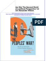 Download The Peoples War The Second World War In Socio Political Perspective 1St Edition Alexander Wilson online ebook  texxtbook full chapter pdf 