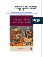 The Poetry of Alcuin of York Routledge Later Latin Poetry 1St Edition Joseph Pucci Online Ebook Texxtbook Full Chapter PDF