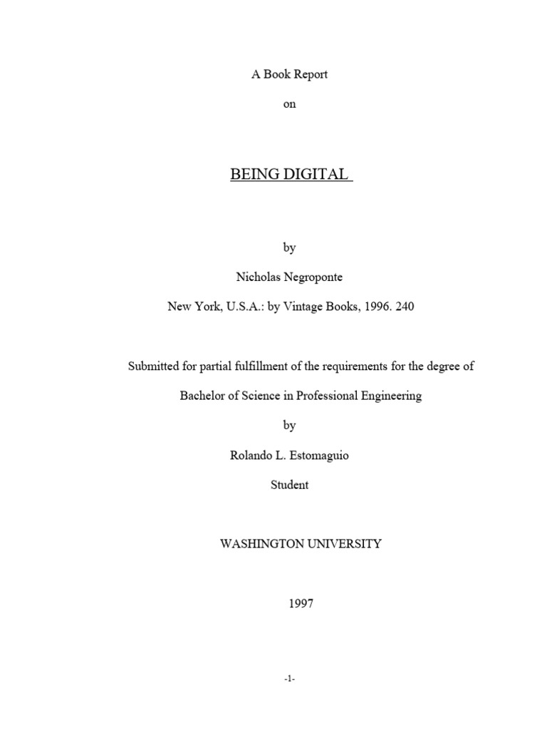 Being Digital - V4 | PDF | Computers