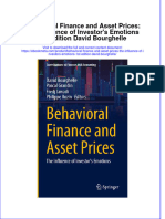 Full Ebook of Behavioral Finance and Asset Prices The Influence of Investors Emotions 1St Edition David Bourghelle Online PDF All Chapter