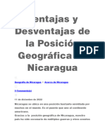 Ventajas y Desventajas de La Posición Geográfica de Nicaragua