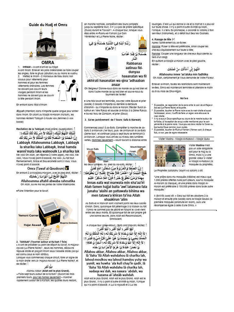 Guide complet du Hajj et de l'Omra | PDF | Mosquée | Hajj