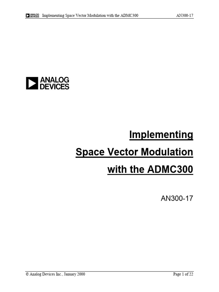 Implementing SVM with ADMC300 | PDF | Power Inverter | Electrical ...