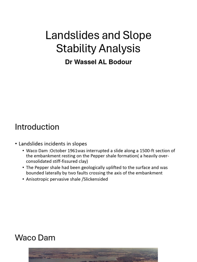 Landslide Stability and Analysis Techniques | PDF | Landslide | Soil ...