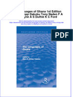 Ebook The Languages of Ghana 1St Edition Mary E Kropp Dakubu Tony Naden F A Dolphyne A S Duthie K C Ford Online PDF All Chapter