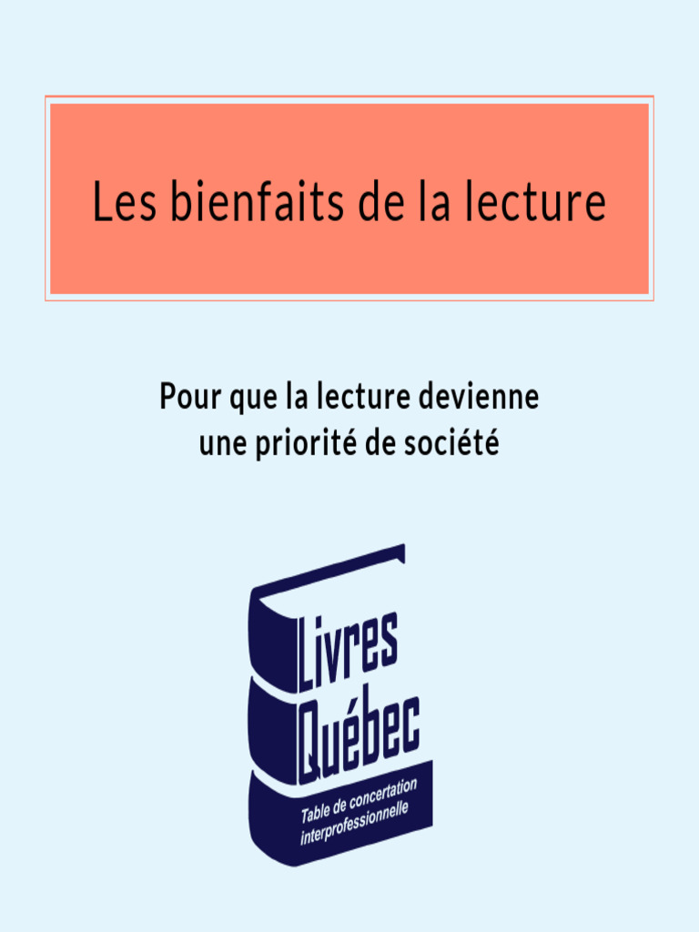Les bienfaits essentiels de la lecture | PDF | Littératie