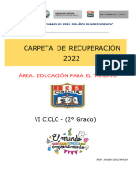 Carpeta de Recuperación Vi Ciclo 2022 - Segundo