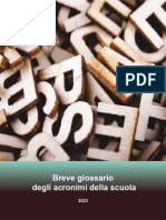 Breve Glossario Degli Acronimi Della Scuola