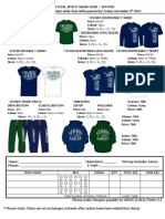 Spirit Wear Order Form Set 2