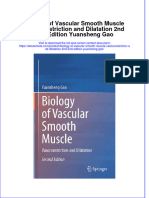 Full Ebook of Biology of Vascular Smooth Muscle Vasoconstriction and Dilatation 2Nd 2Nd Edition Yuansheng Gao Online PDF All Chapter