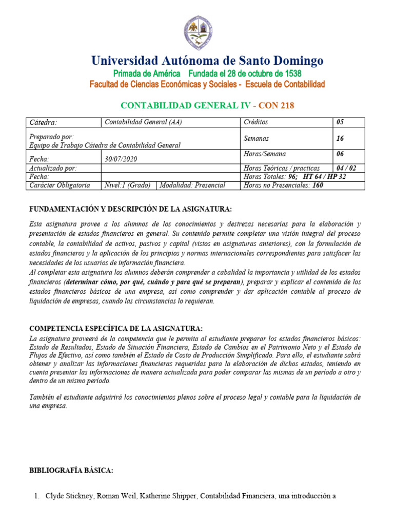 Contabilidad General Iv Con 218 Pdf Contabilidad Estado Financiero