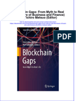 Full Ebook of Blockchain Gaps From Myth To Real Life Future of Business and Finance Shinichiro Matsuo Editor Online PDF All Chapter