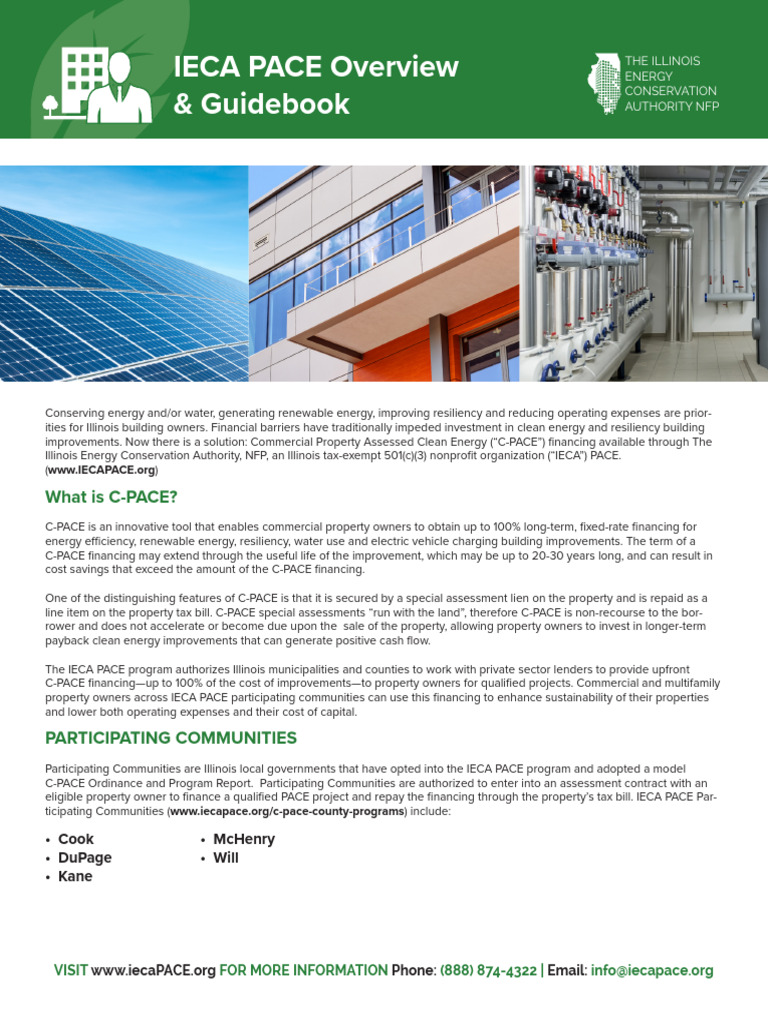 IECA C-PACE Program Overview | PDF | Renewable Energy | Sustainable Energy
