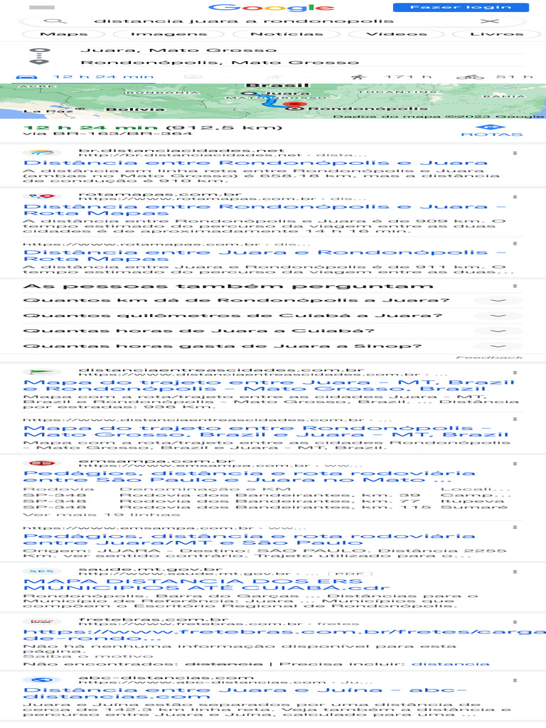 Distancia Juara A Rondonopolis - Pesquisa Google | PDF | Carreira e  Crescimento