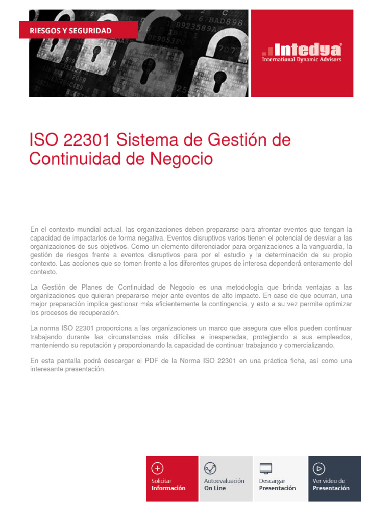 ISO 22301: Plan de Continuidad de Negocio | PDF | Seguridad de ...