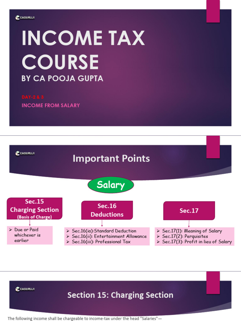 Income Tax on Salary and Allowances | PDF | Cost Of Living | Employee ...