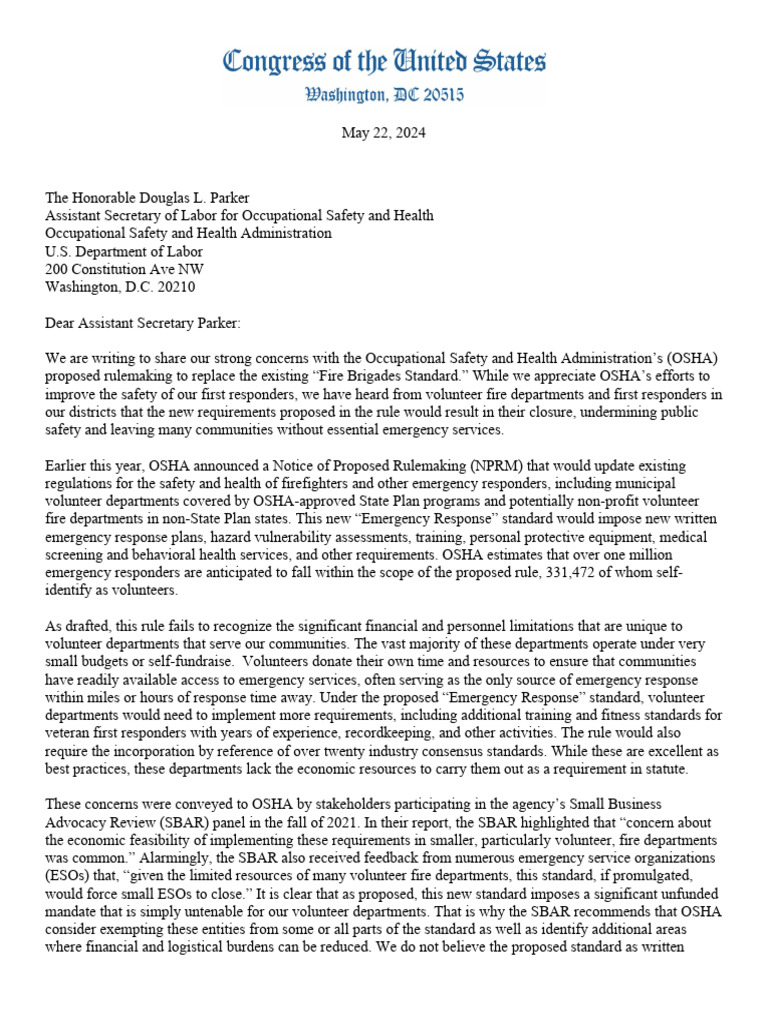 Concerns on OSHA's Emergency Response Rule | PDF | Occupational Safety ...