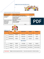 HORARIO ESCOLAR GESTIÓN 2024 - 6to B