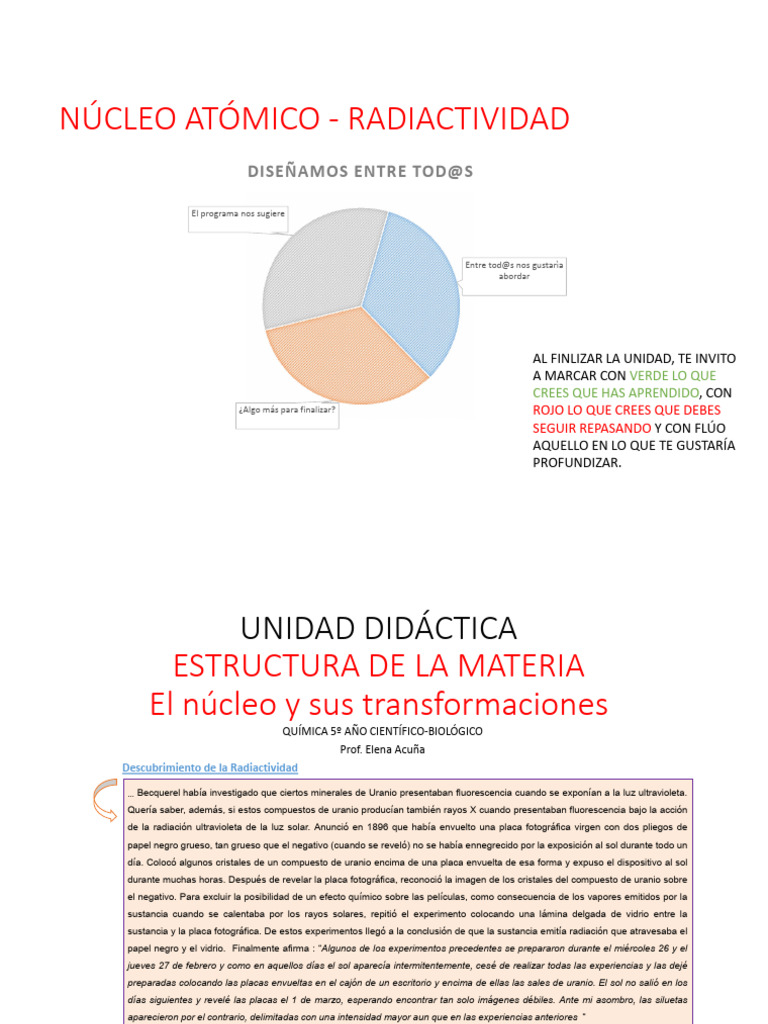 Núcleo I Núcleo Radiactividad Pdf Pdf Núcleo Atómico