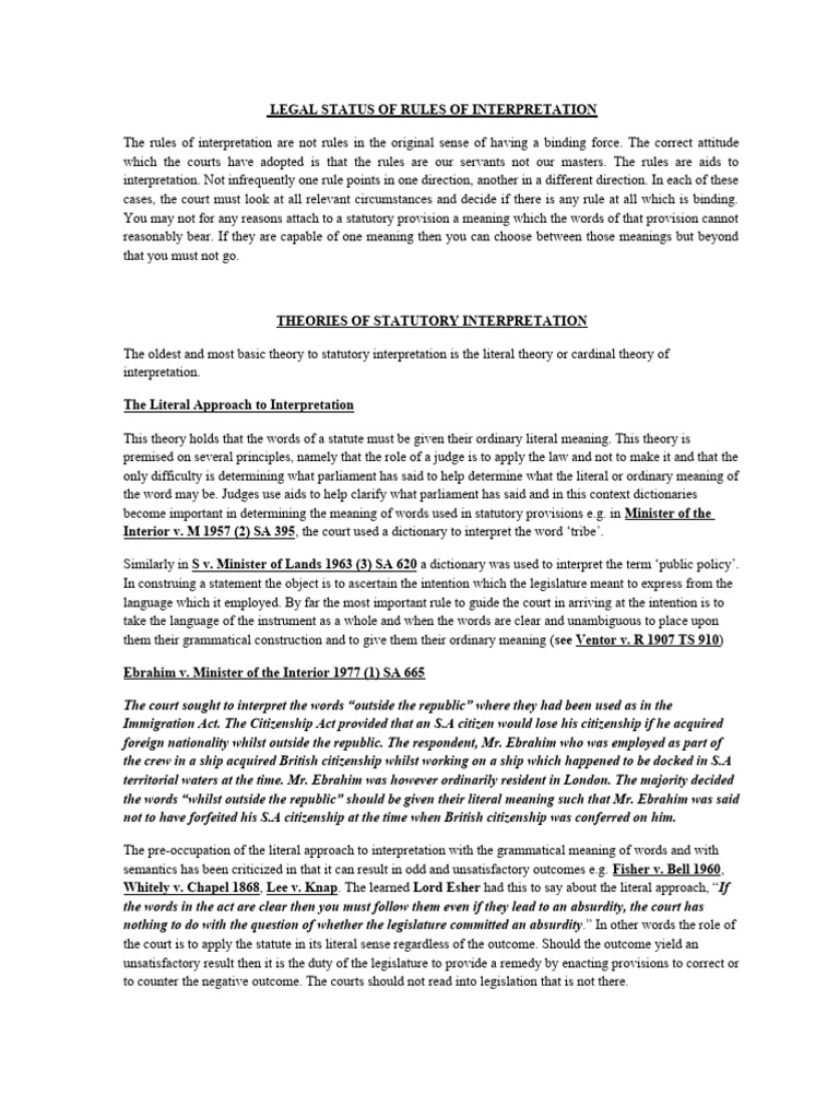 The General Rules of Interpretation | PDF | Statutory Interpretation ...