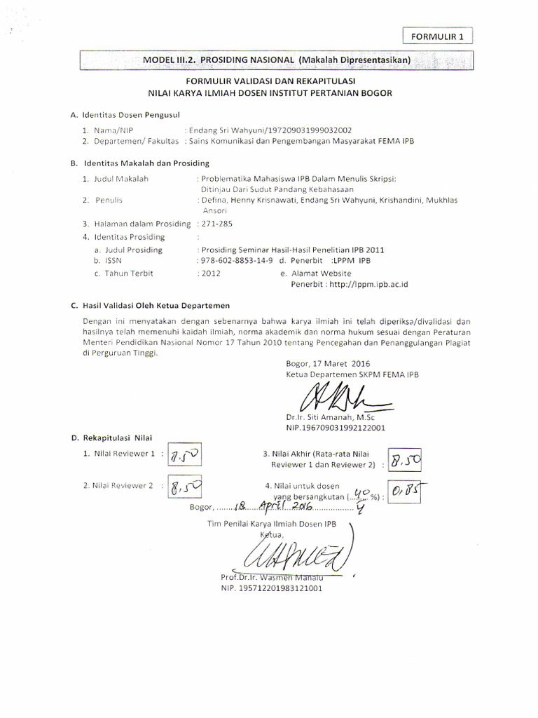 Problematika Mahasiswa Ipb Dalam Menulis Skripsi Ditinjau Dari Sudut