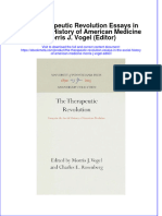 The Therapeutic Revolution Essays in The Social History of American Medicine Morris J Vogel Editor Online Ebook Texxtbook Full Chapter PDF