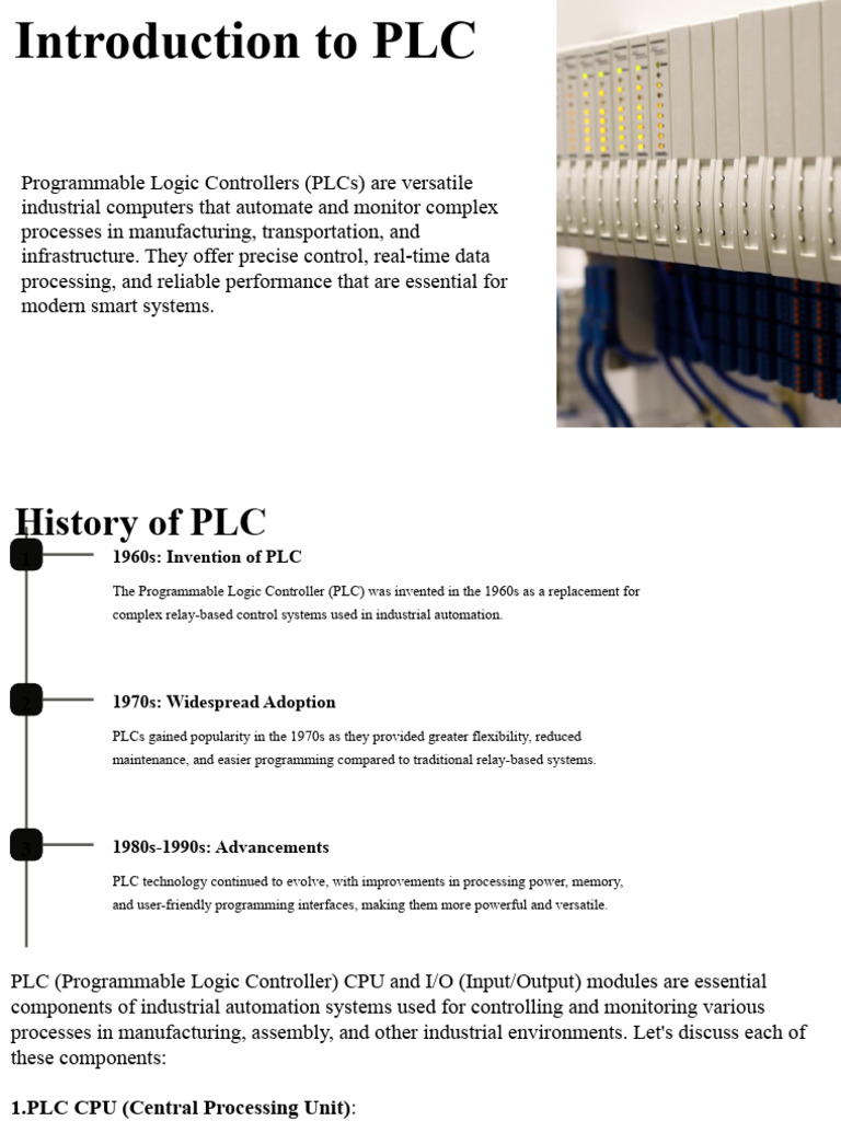 Introduction To PLC | PDF | Programmable Logic Controller | Scada