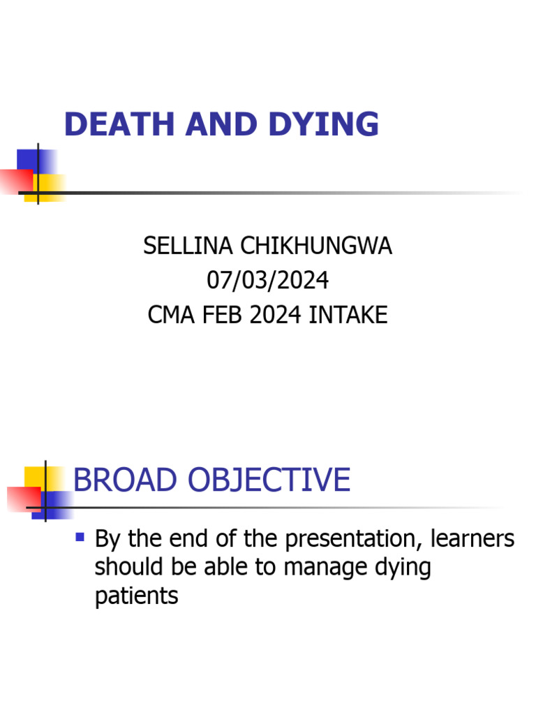 Death and Dying | PDF | Grief | Clinical Medicine