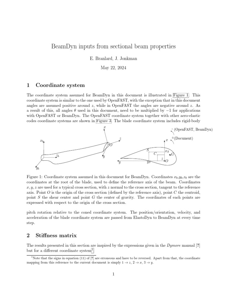 Beam Dyn Input | PDF | Bending | Cartesian Coordinate System