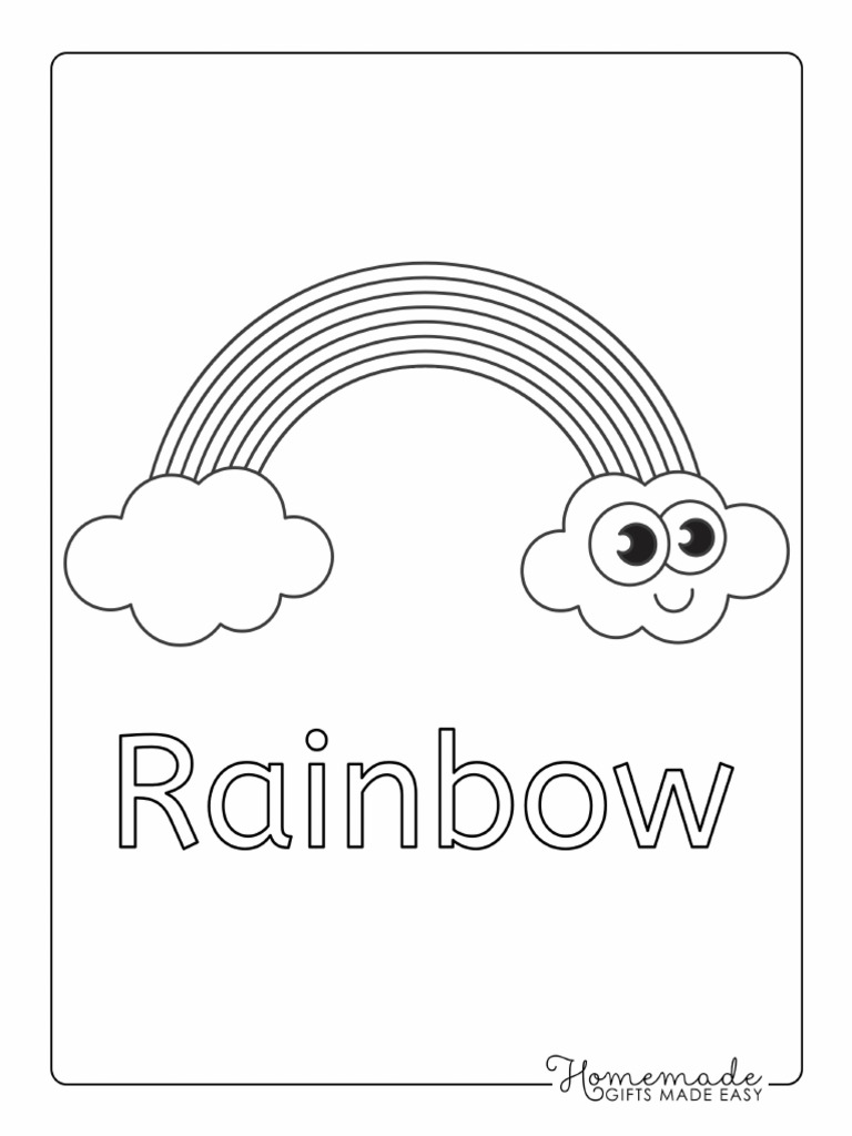 Rainbow Coloring Sheets For Preschool