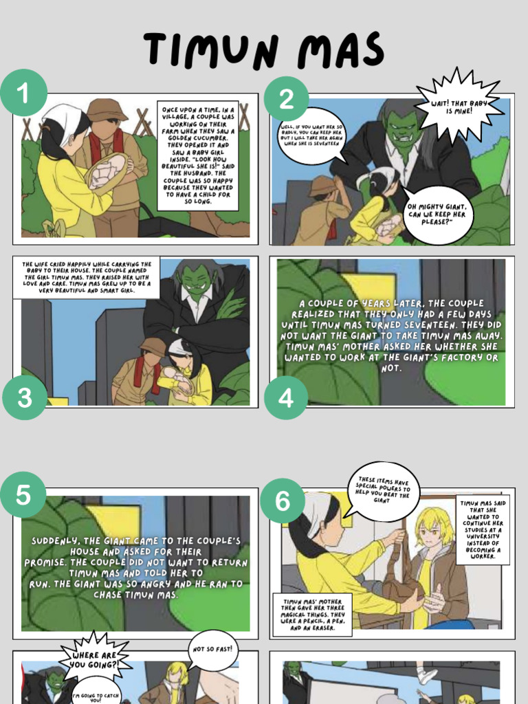 Komik Legenda Timun Mas 6 Panel | PDF