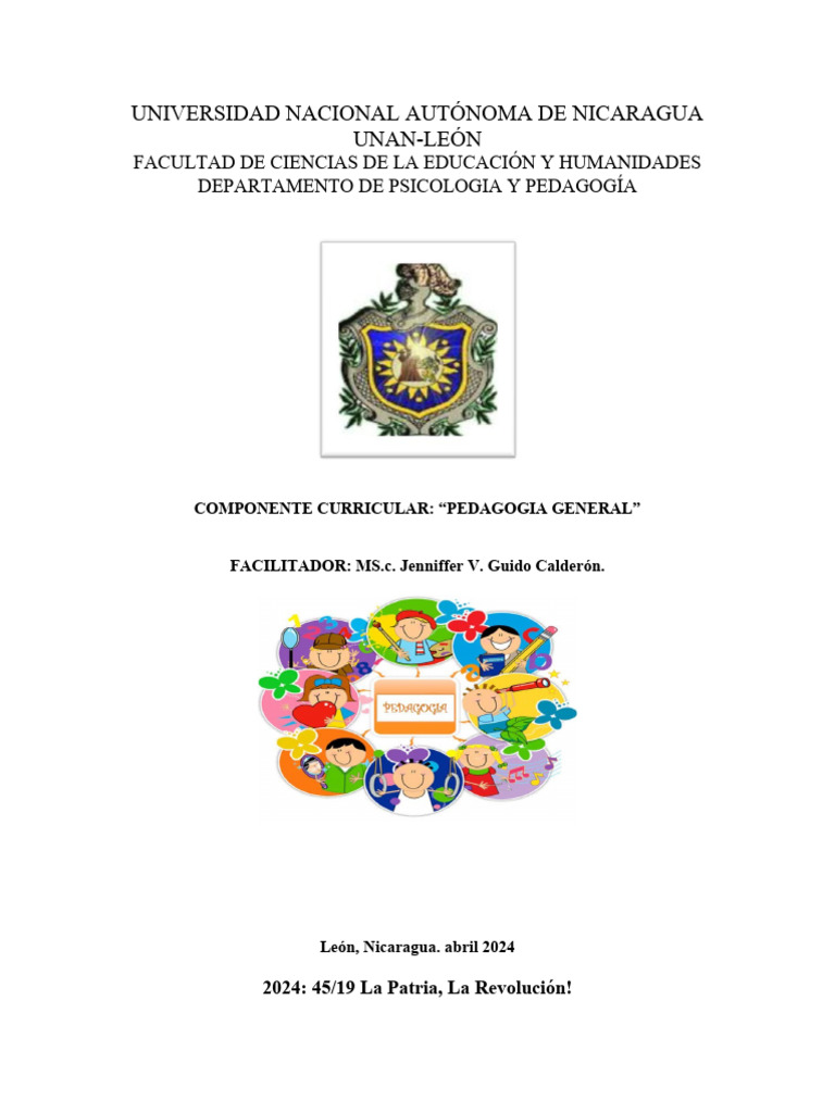 Documento de Pedagogia General | PDF | Pedagogía | Aprendizaje